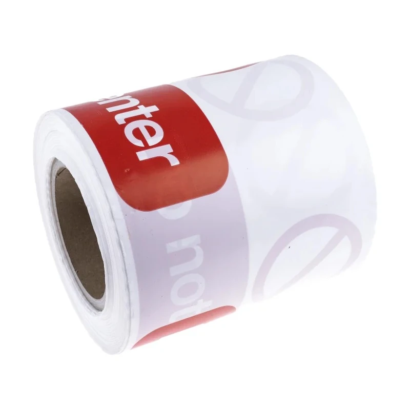 RS PRO Red White Polyethylene Barrier Tape 150 mm Width 150 mm Thickness 100 m Length 866-068