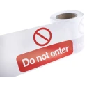 RS PRO Red White Polyethylene Barrier Tape 150 mm Width 150 mm Thickness 100 m Length 866-068