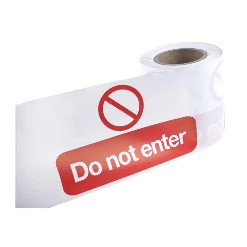 RS PRO Red White Polyethylene Barrier Tape 150 mm Width 150 mm Thickness 100 m Length 866-068
