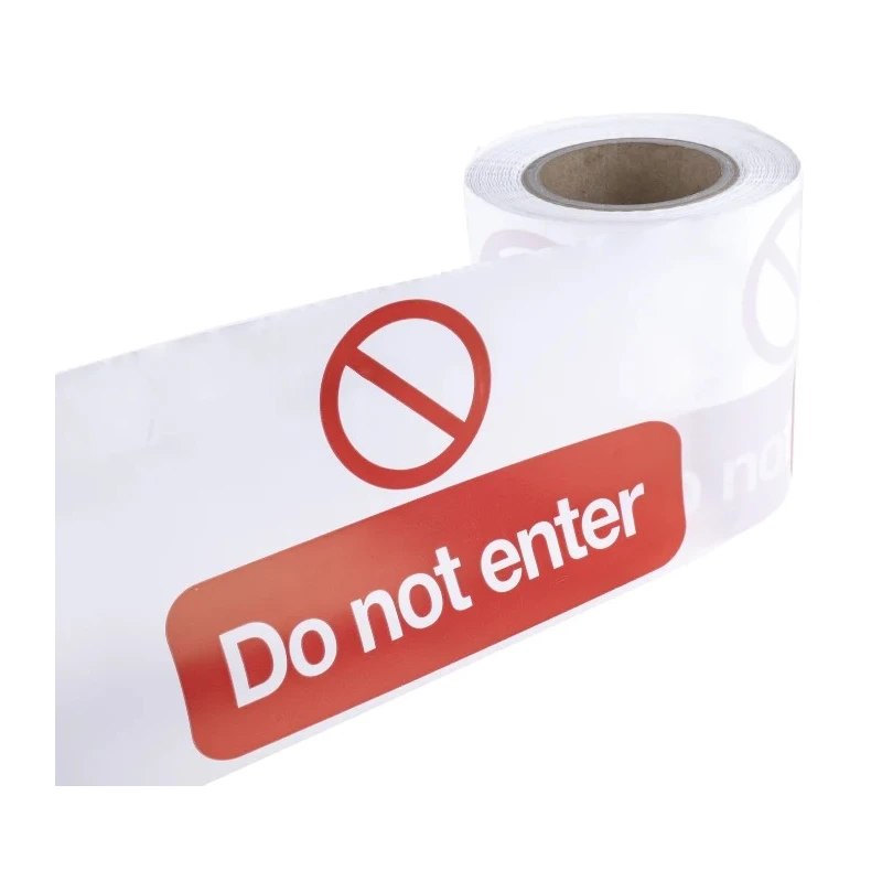 RS PRO Red White Polyethylene Barrier Tape 150 mm Width 150 mm Thickness 100 m Length 866-068