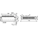 Legris 3310 series 8 Station G Threaded Push-in Cartridge Aluminium Manifold for Beverages, Non-Corrosive & 3310 04 13