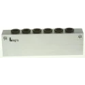 Legris 3310 series 6 Station G Thread Aluminium Manifold, Port Size 3/8 in, Male/Female, RoHS Certified 3310 08 17