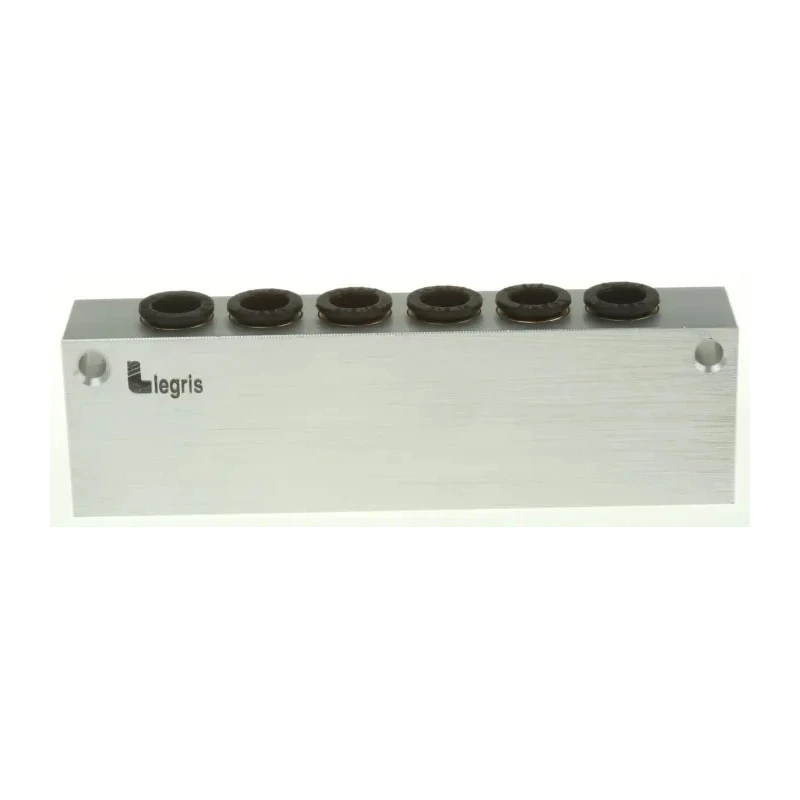 Legris 3310 series 6 Station G Thread Aluminium Manifold, Port Size 3/8 in, Male/Female, RoHS Certified 3310 08 17