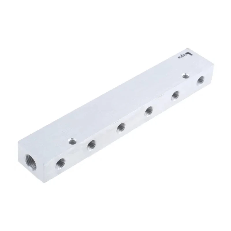 Legris 6 Outlet Pneumatic Manifold Threaded Fitting Anodised Aluminium 20 Bar Operating Pressure 3311 10 13 06