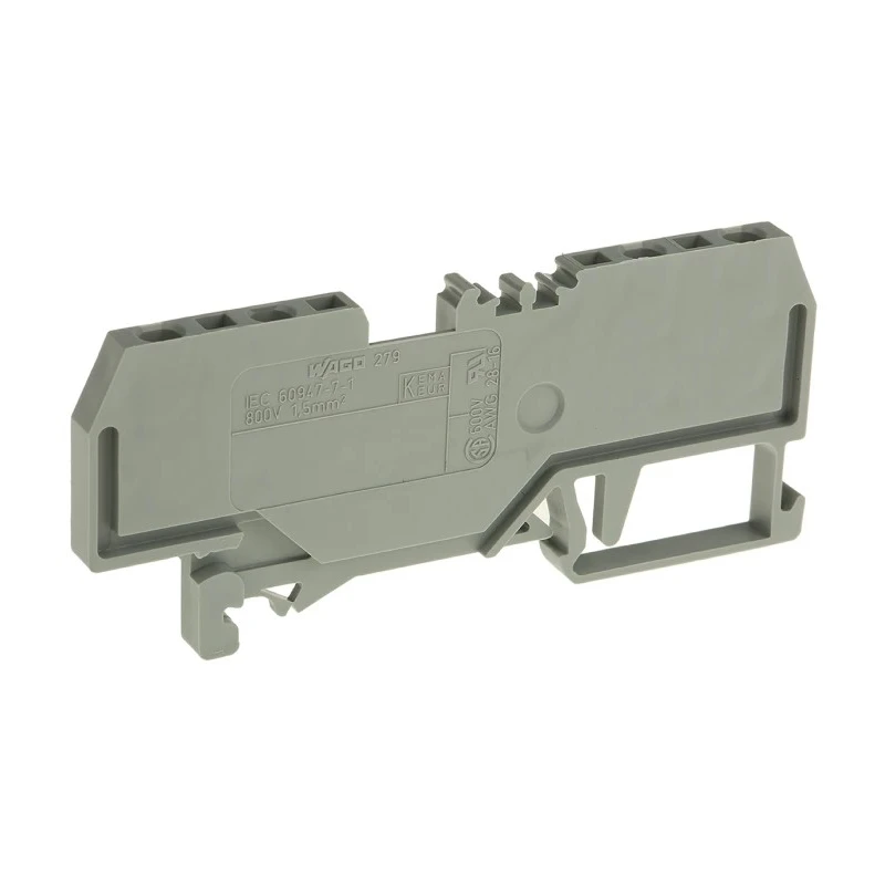 WAGO 279 Series Feed Through Terminal Block Grey 1.5mm² 1-Level Cage Clamp 279-831