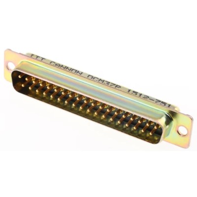 ITT Cannon 37 Way Straight Panel Mount D-Sub Connector with Float Mount Male D3HC-MP-M