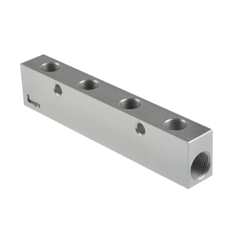 Legris 4 Outlet Pneumatic Manifold Anodised Aluminium, 20 bar, 146mm Length 3311 13 17 04