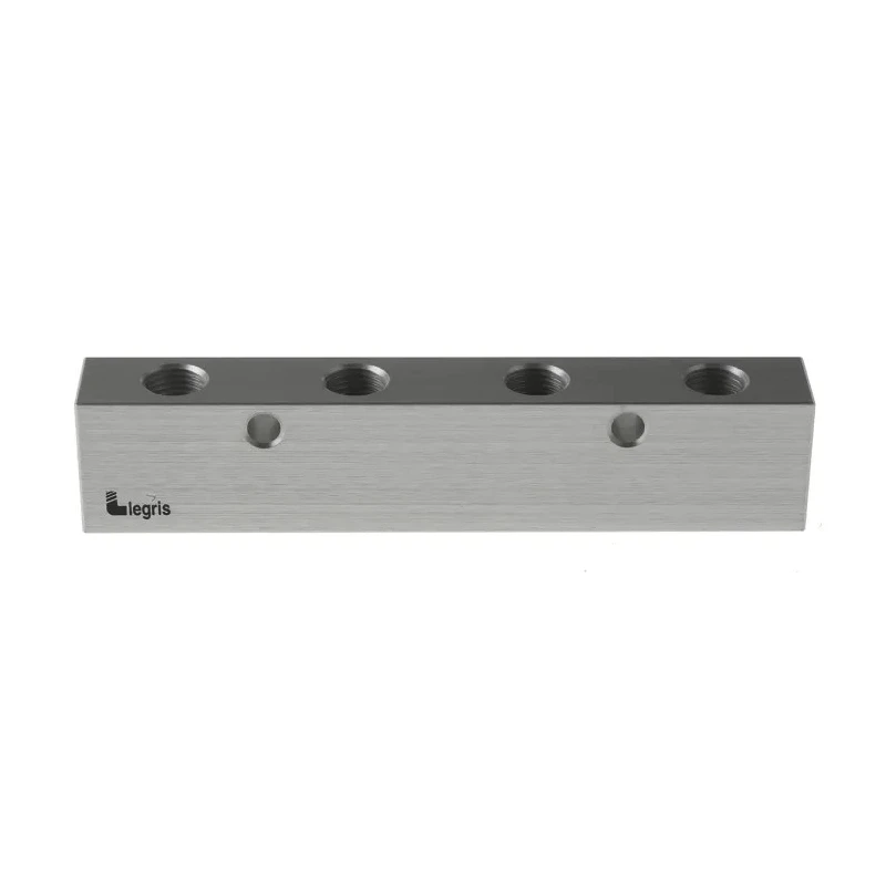 Legris 4 Outlet Pneumatic Manifold Anodised Aluminium, 20 bar, 146mm Length 3311 13 17 04