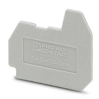 Phoenix Contact End Cover Accessory for DIN Rail Terminal Blocks DMT Series 24.3 mm Depth Grey 3002979