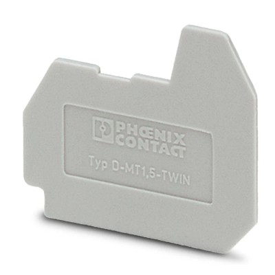 Phoenix Contact End Cover Accessory for DIN Rail Terminal Blocks DMT Series 24.3 mm Depth Grey 3002979