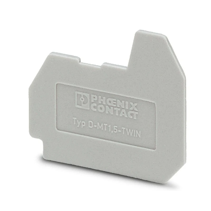 Phoenix Contact End Cover Accessory for DIN Rail Terminal Blocks DMT Series 24.3 mm Depth Grey 3002979