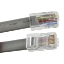 RS PRO Telephone Extension Cable Female RJ45 to Male RJ45, Grey Polyvinyl Chloride Sheath, 3m RJ45