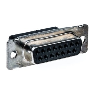 TE Connectivity AMPLIMITE HDP-20 15 Way Straight Cable D-Sub Connector Female 205205-2