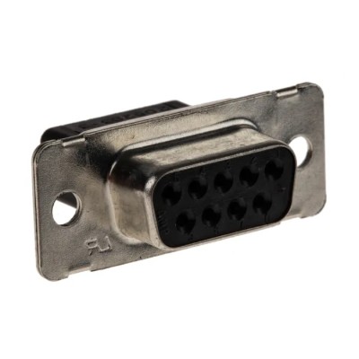 TE Connectivity AMPLIMITE HDP-20 9 Way Straight Cable D-Sub Connector 250V 3.7A Steel Housing Gold Plated Contacts 205203-3