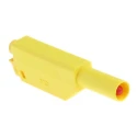 Staubli Yellow Male Banana Plug, 4 mm Connector, Solder Termination, 1kV, 32A, Gold Plating 22.2380-24 22.1203