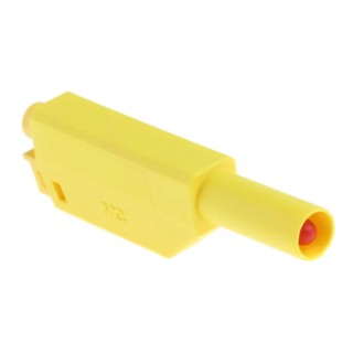 Staubli Yellow Male Banana Plug, 4 mm Connector, Solder Termination, 1kV, 32A, Gold Plating 22.2380-24 22.1203