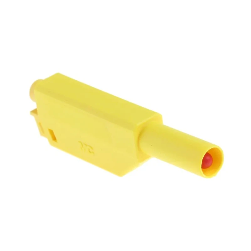 Staubli Yellow Male Banana Plug, 4 mm Connector, Solder Termination, 1kV, 32A, Gold Plating 22.2380-24 22.1203