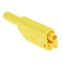 Staubli Yellow Male Banana Plug, 4 mm Connector, Solder Termination, 1kV, 32A, Gold Plating 22.2380-24 22.1203