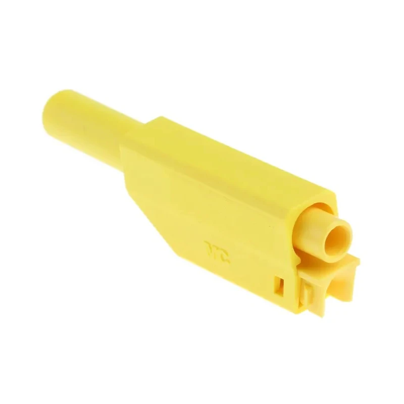 Staubli Yellow Male Banana Plug, 4 mm Connector, Solder Termination, 1kV, 32A, Gold Plating 22.2380-24 22.1203