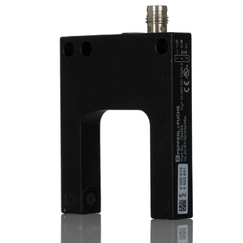 Pepperl + Fuchs Through Beam Photoelectric Sensor, Fork Sensor, 30 mm Detection Range, PNP Output, IP67 GL30-RT/32/40A/98A