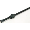 HellermannTyton Cable Tie Assembly 200 mm x 4.6 mm Black Polyamide 66 156-01601 CBTO50R-PA66HS/PA66HIRHS-BK