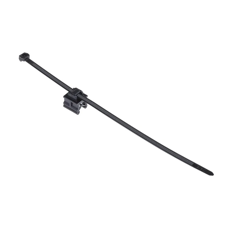 HellermannTyton Cable Tie Assemblies Cable Tie 200 mm x 4.6 mm Black Polyamide 66 156-04602 T50ROSEC19-PA66HS/PA66HIRHS-BK