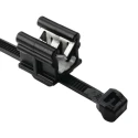 HellermannTyton Cable Tie Assemblies Cable Tie 200 mm x 4.6 mm Black Polyamide 66 156-04602 T50ROSEC19-PA66HS/PA66HIRHS-BK