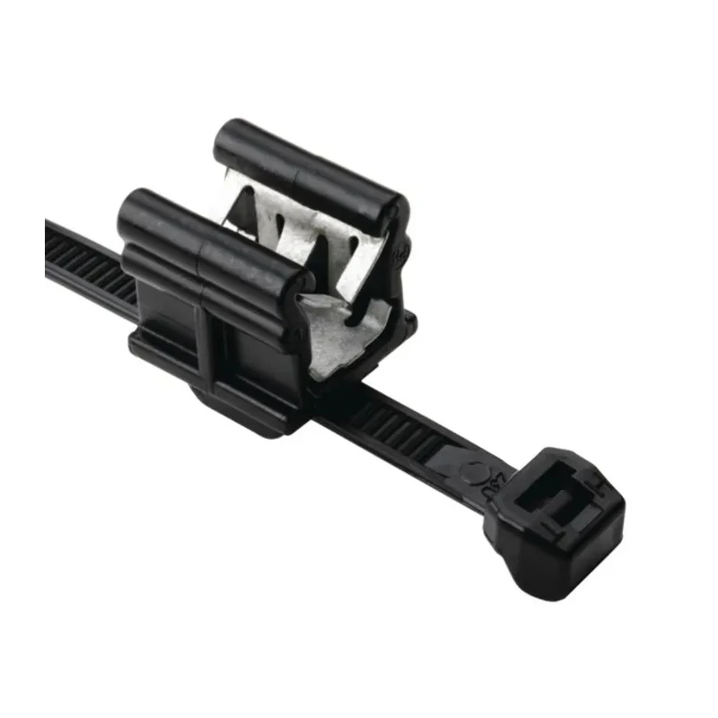 HellermannTyton Cable Tie Assemblies Cable Tie 200 mm x 4.6 mm Black Polyamide 66 156-04602 T50ROSEC19-PA66HS/PA66HIRHS-BK