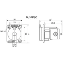 Neutrik 6.35 mm Panel Mount Female 3-Pole Stereo Jack Connector 50V 10A Solder NJ3FP6C