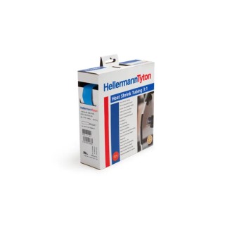 HellermannTyton Heat Shrink Tubing Blue 25.4 mm Sleeve Diameter x 3m Length 3:1 Shrink Ratio 308-32406 HIS-3-24/8-PO-X-BU