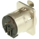 Neutrik Through Hole XLR Connector Straight 50V 3-Pole Female Silver over Nickel Plating NC3FD-V