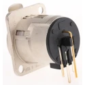 Neutrik PCB XLR Connector Right Angle Female 3 Contacts 50V Silver over Nickel Plating NC3FD-H