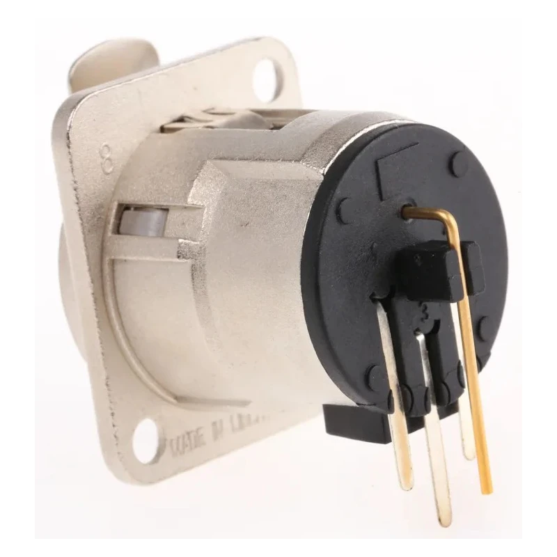 Neutrik PCB XLR Connector Right Angle Female 3 Contacts 50V Silver over Nickel Plating NC3FD-H