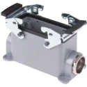 EPIC Heavy Duty Power Connector Hood Surface Mount IP65 PG21 Thread Size 2 Lever Locking HB Series 10074000+12954500