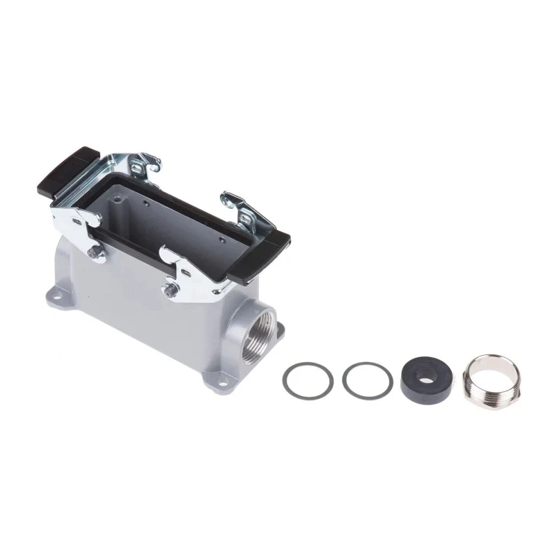 EPIC Heavy Duty Power Connector Hood Surface Mount IP65 PG21 Thread Size 2 Lever Locking HB Series 10074000+12954500