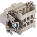 EPIC Heavy Duty Power Connector 16A 600V Cable Mount, Male 6 Contacts H-BE Series 10190000