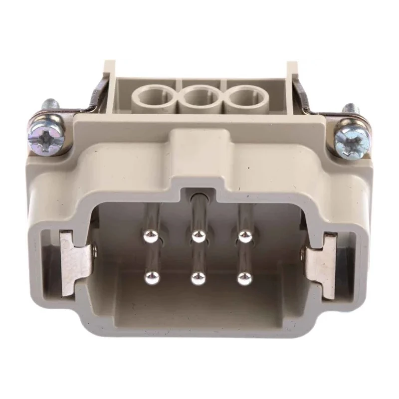 EPIC Heavy Duty Power Connector 16A 600V Cable Mount, Male 6 Contacts H-BE Series 10190000