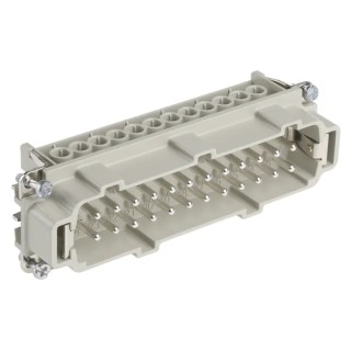 EPIC Heavy Duty Power Connector Insert 16A, 24 Contacts, H-BE Series Male, 600V, IP65 10196000