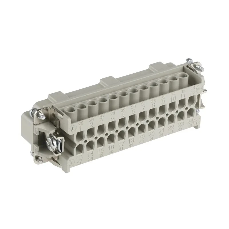 EPIC Heavy Duty Power Connector Insert 16A, 24 Contacts, H-BE Series Male, 600V, IP65 10196000