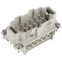 EPIC Heavy Duty Power Connector Module 16A 600V Cable Mounting Straight Orientation 10 Contacts H-BE Series 10192000