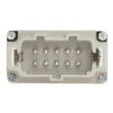 EPIC Heavy Duty Power Connector Module 16A 600V Cable Mounting Straight Orientation 10 Contacts H-BE Series 10192000