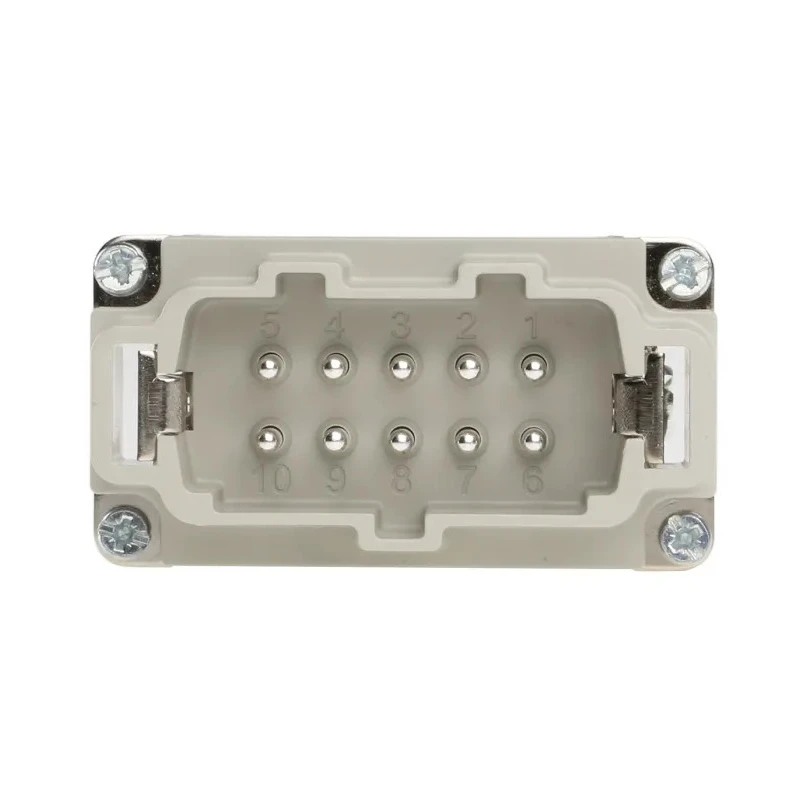 EPIC Heavy Duty Power Connector Module 16A 600V Cable Mounting Straight Orientation 10 Contacts H-BE Series 10192000