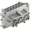 EPIC Heavy Duty Power Connector Module 16A 600V Cable Mounting Straight Orientation 10 Contacts H-BE Series 10192000