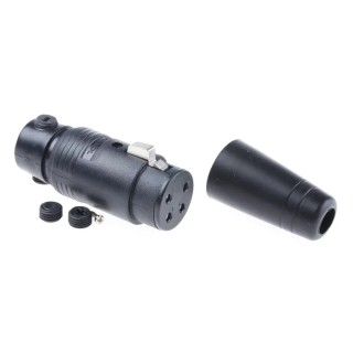 Amphenol Industrial 4 Way Female Straight Cable Loudspeaker Connector 20A Black Thermoplastic Housing AP411
