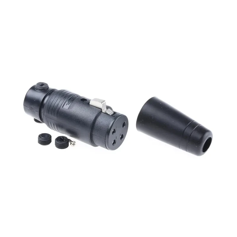 Amphenol Industrial 4 Way Female Straight Cable Loudspeaker Connector 20A Black Thermoplastic Housing AP411