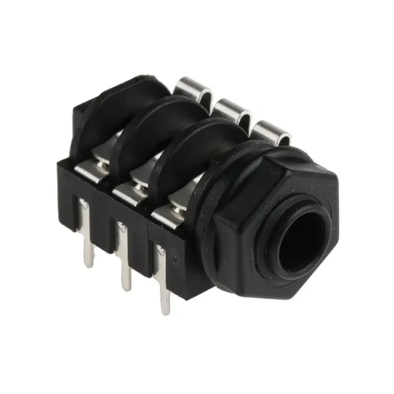 RS PRO 6.35 mm Through Hole Female Stereo Jack Connector 3A 50V 449-348
