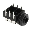 RS PRO 6.35 mm Through Hole Female Stereo Jack Connector 3A 50V 449-348