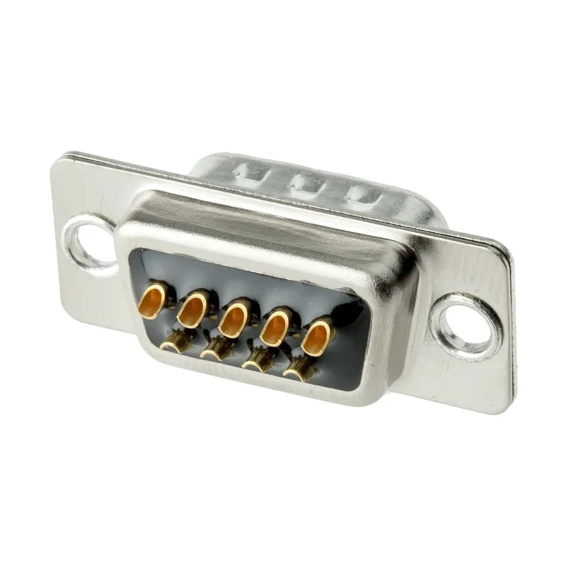 Cinch FD 9 Way Straight 2.76 mm Pitch Panel Mount D-Sub Connector with M3 Rivnut for Rear Panel Mount Male FDE-9PTI2/1-LF