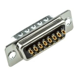 Cinch FD 15 Way Straight 2.76 mm Pitch Panel Mount D-Sub Connector Male FDA-15PTI2/1