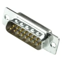Cinch FD 15 Way Straight 2.76 mm Pitch Panel Mount D-Sub Connector Male FDA-15PTI2/1